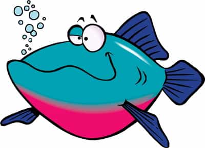 comic drawing of a fish